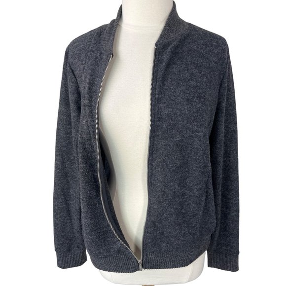 Liz Claiborne Gray Zip-Up Cardigan - Picture 5 of 7